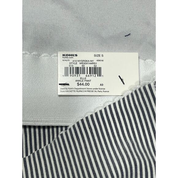 ELLE Women’s Polished Stretch Skinny Ankle Pants Small NWT Pinstripe - Picture 9 of 9